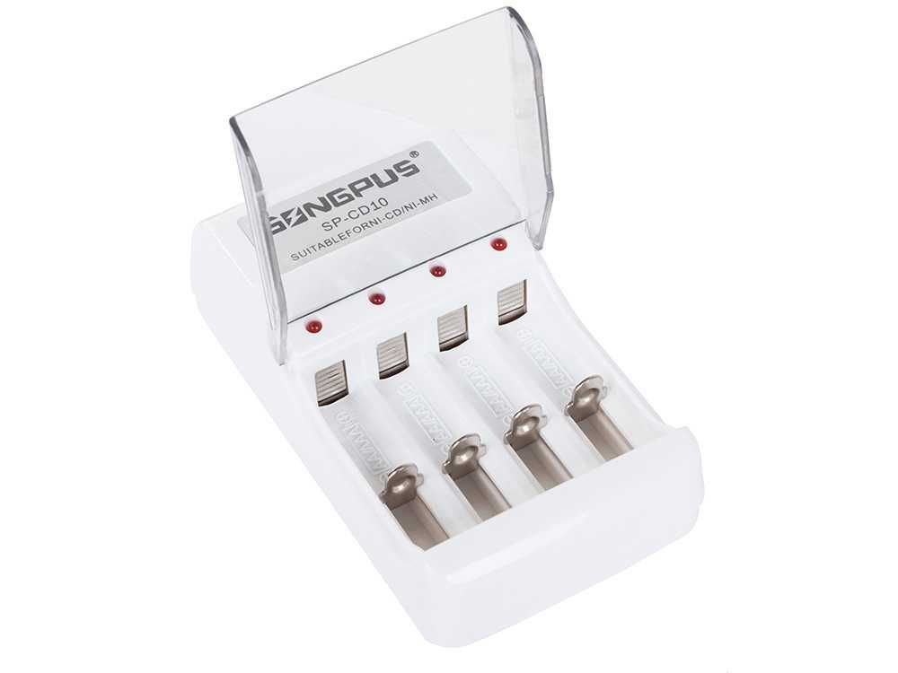 Songpus ładowarka akumulatorków AA/AAA + 4 szt akumulatorów 4700 mAh