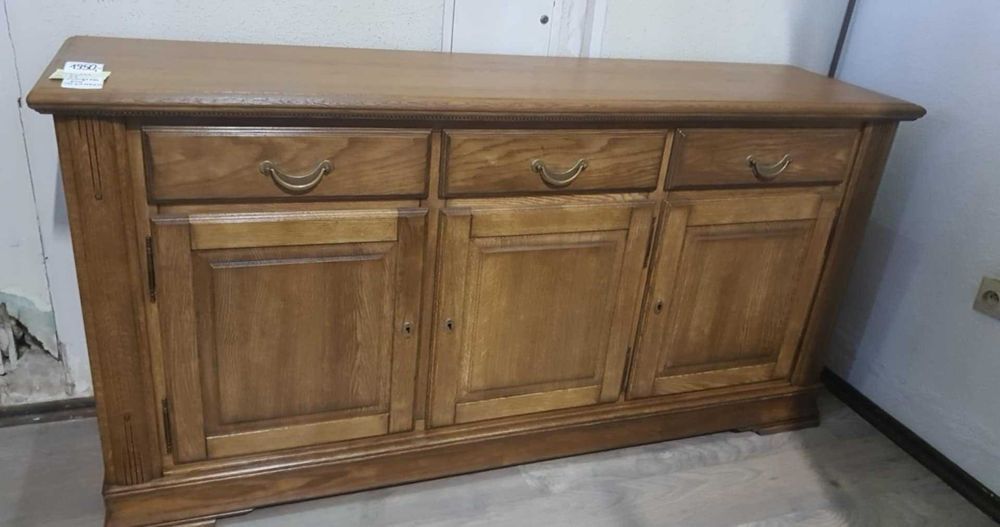 Komoda drewniana drewno dębowe solidna masywna stan bdb FV DOWÓZ
