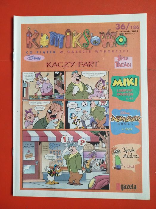 Komiksowo, komiks Gazeta Wyborcza, nr 36/186, 5 września 2003