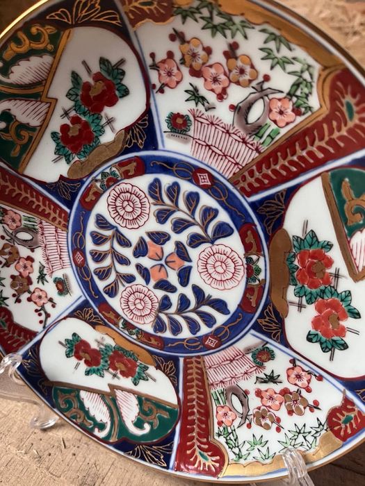 Вінтажні японські колекційні тарілки Gold Old Imari Hand Painted Japan