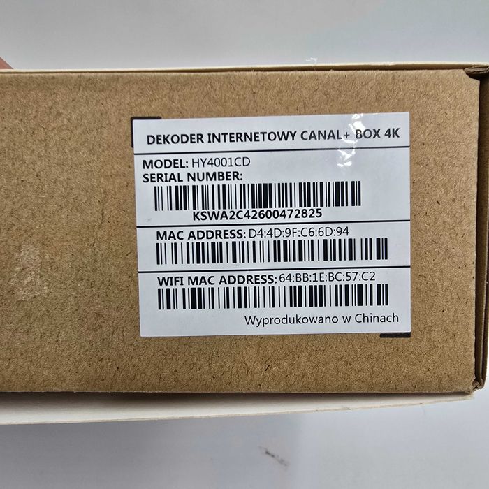 Dekoder Internetowy Android TV CANAL+ BOX 4K NOWY