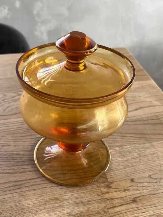 Bombonierka szklana PRL