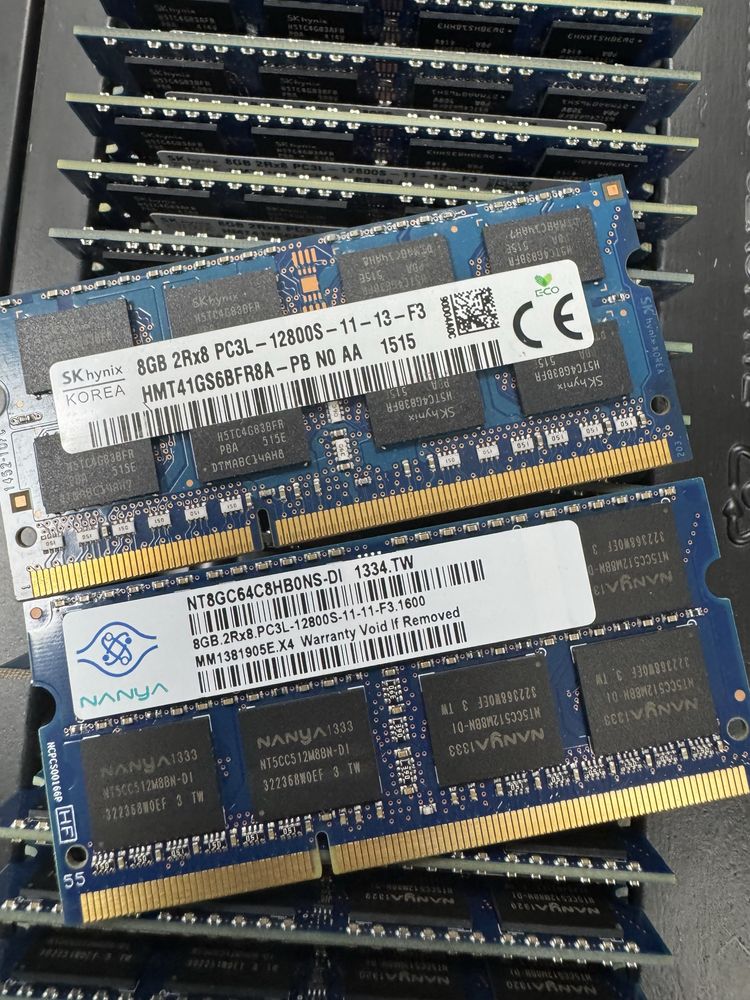 для ноутбука SoDimm DDR3L 4 Gb 8 Gb 1.35v 1.5v Оригінал!