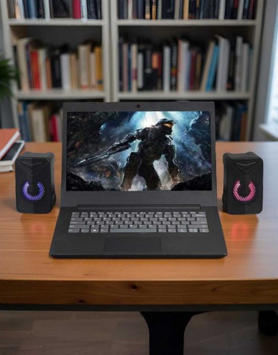 Настільні колонки з підсвіткою для комп'ютера стерео звук