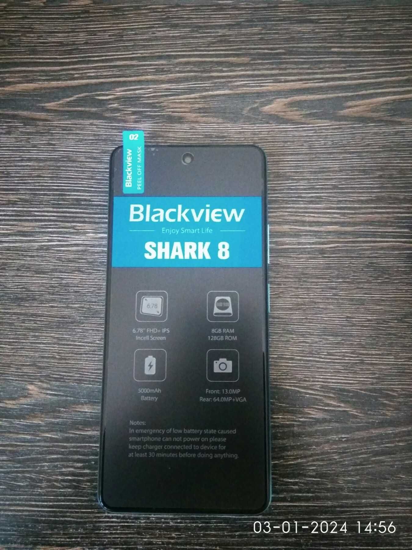 Blackview Shark 8 8/128GB, 6.78" FHD+ 120Hz, NFC, 5000mAh