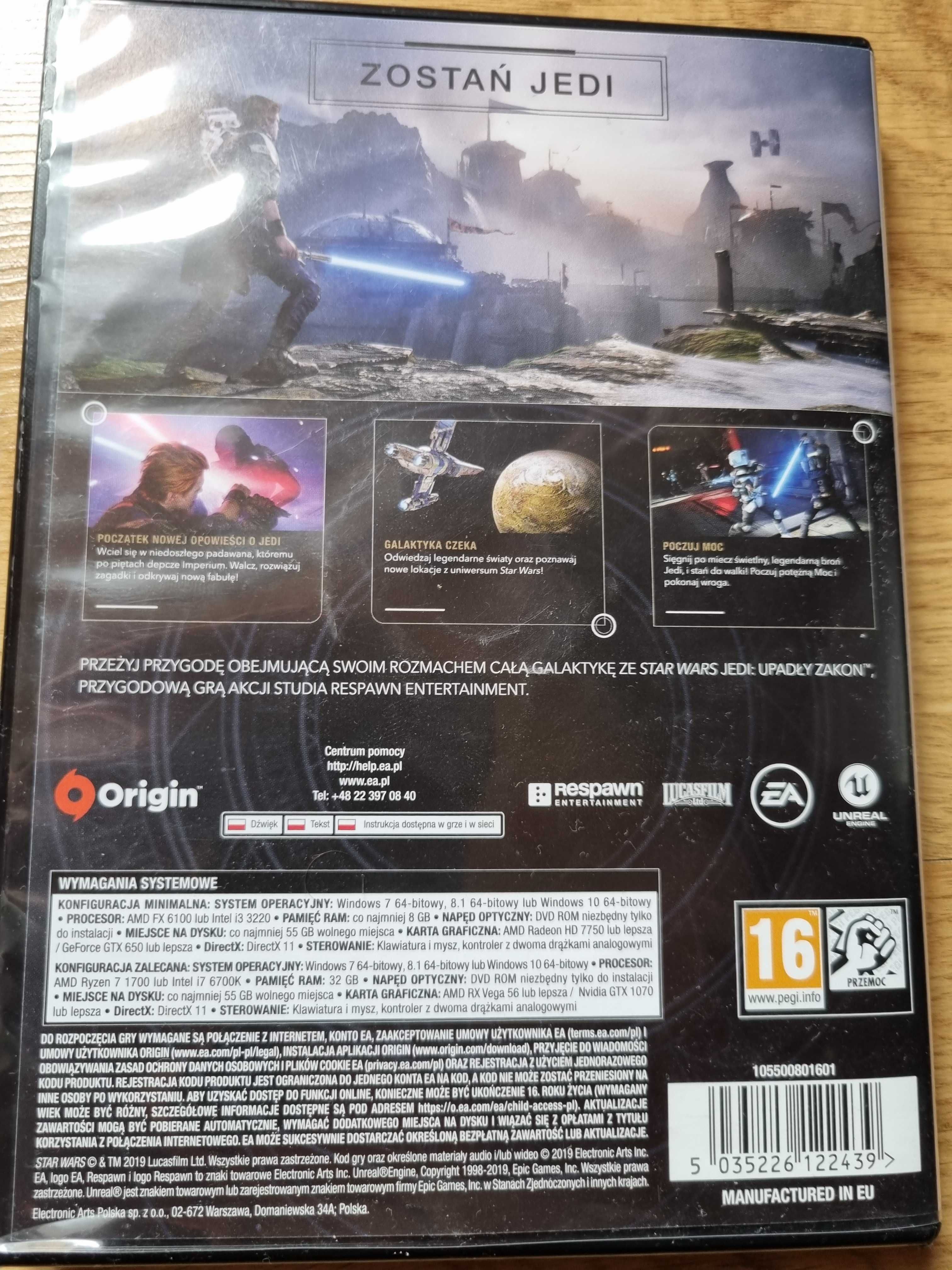 Gra PC - JEDI FALLEN ORDER - Jedi Upadły Zakon-na DVD. Stan idealny!