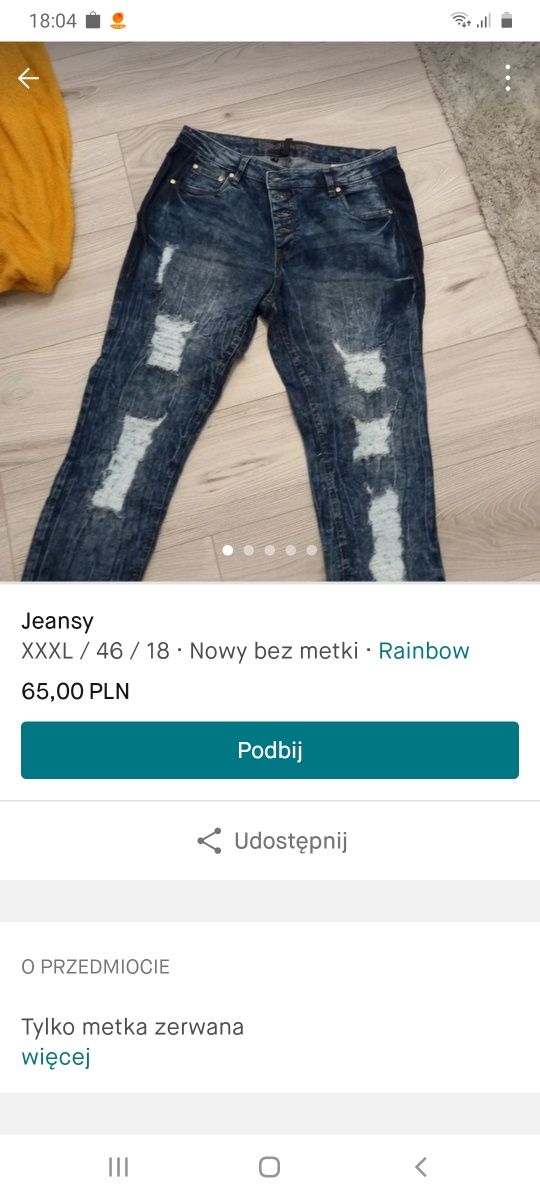 Nowe jeansy bon prix