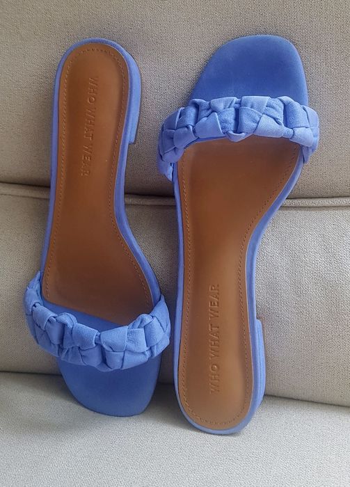 Klapki Who What Wear rozm 38 niebieskie
