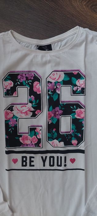 Bluzka damska biała z nadrukiem Takko bawełna S