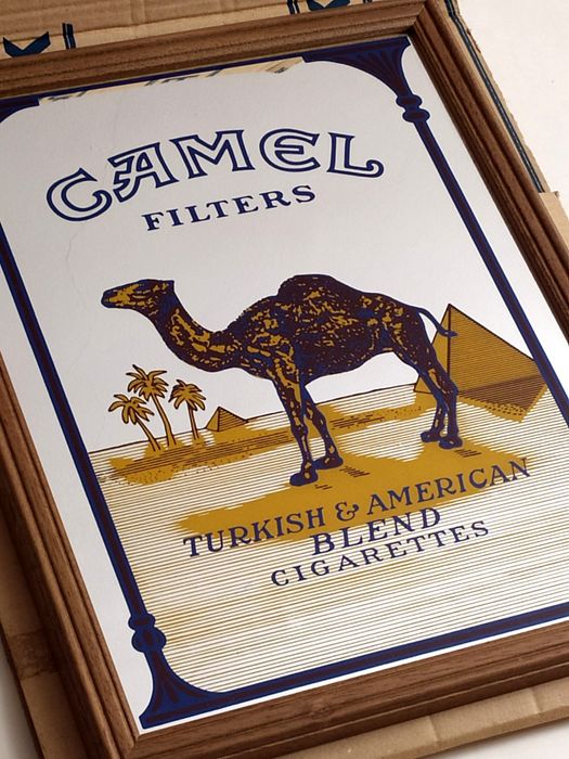 Camel ВИНТАЖ табачное рекламное зеркало верблюд пустыня пирамиды