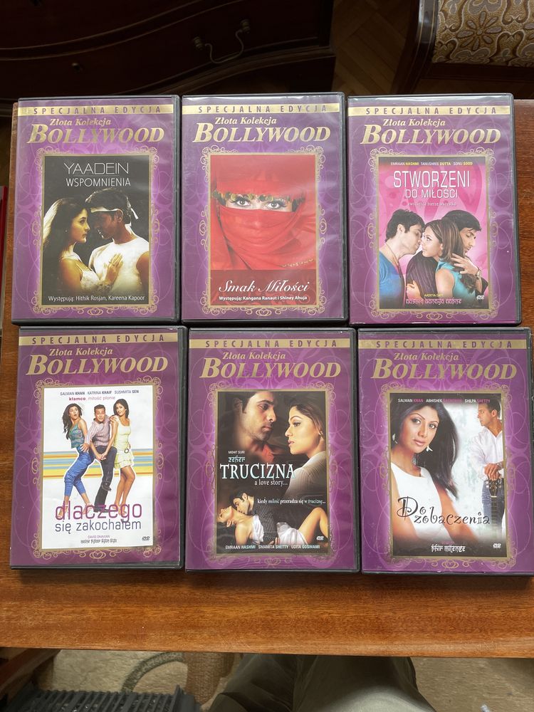 Złota kolekcja Bollywood 6 filmów DVD stan płyt idealny.