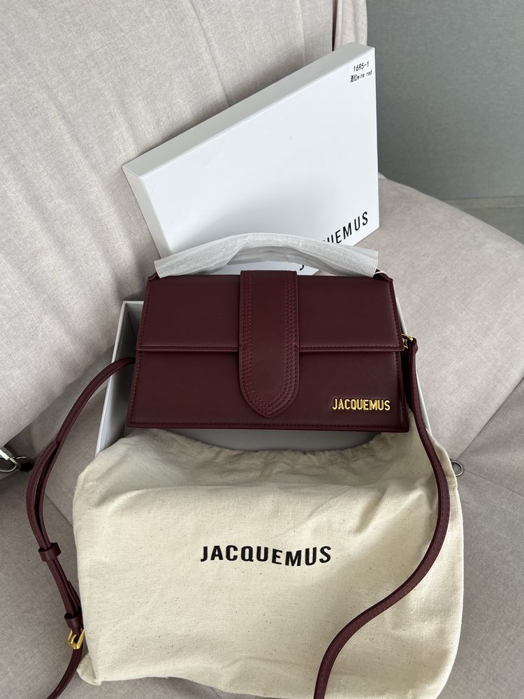 Сумка Jacquemus Le Grand Bambino шкіра | бургунді