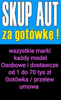 Skup aut ,skupujemy samochody osobowe/ dostawcze do 70tys i te na złom