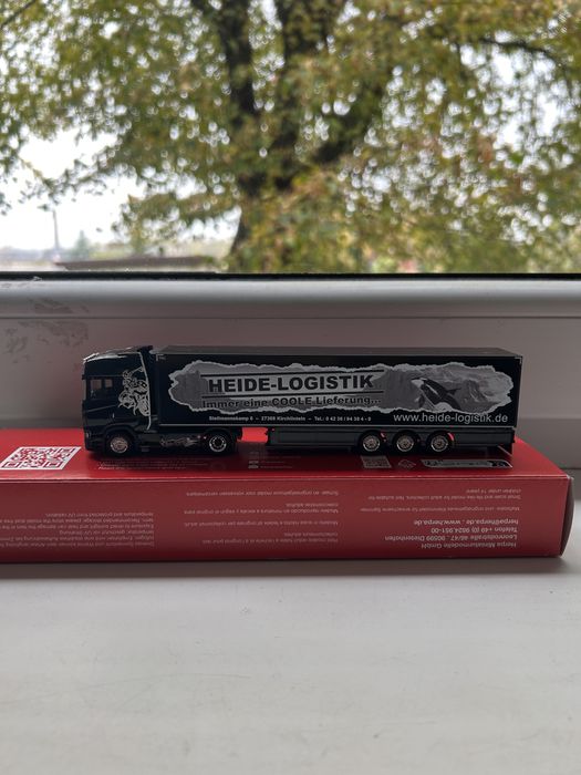 Herpa Scania CS 20 HD naczepa chłodnia "Heide Logistik" skala 1:87