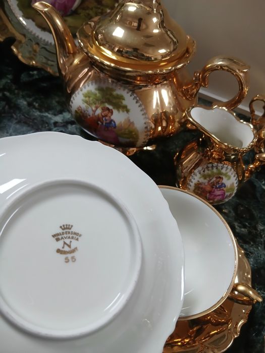 Serviço de chá antigo Rococó