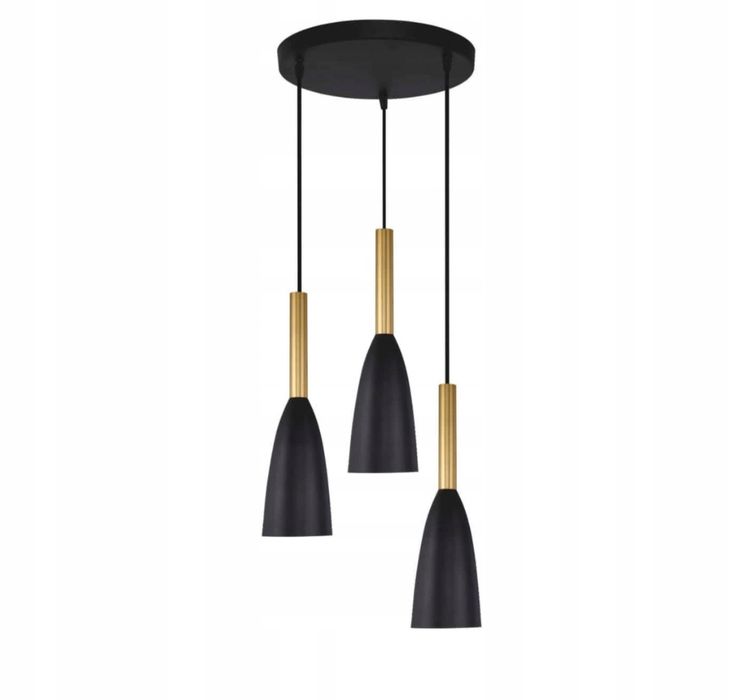 Lampa wisząca czarno zlota