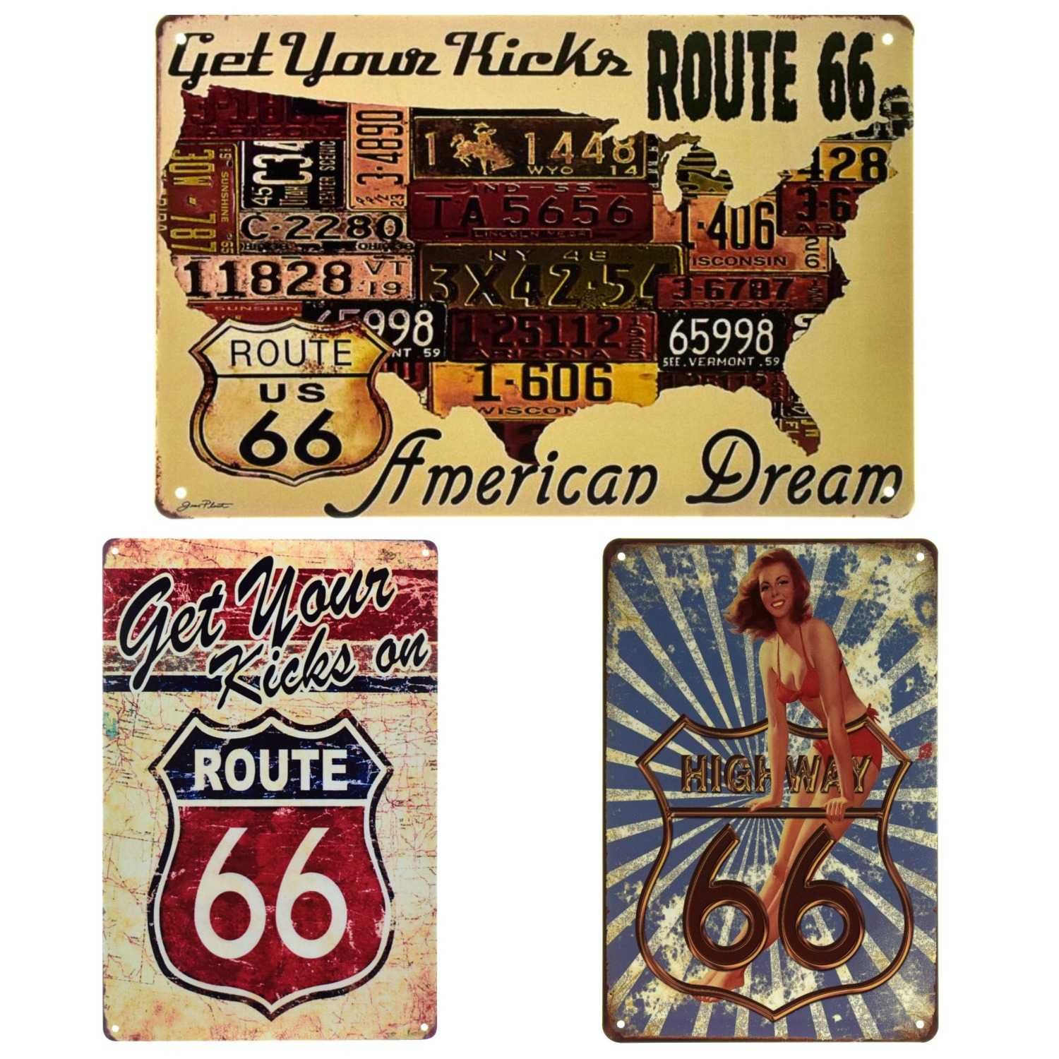 Route 66 / Мать дорог 66 (Металлические таблички)