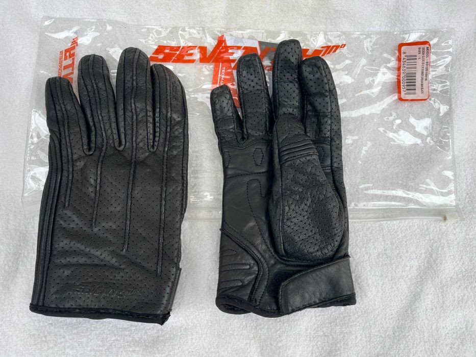 Luvas Motard estilo Retro em pele genuína