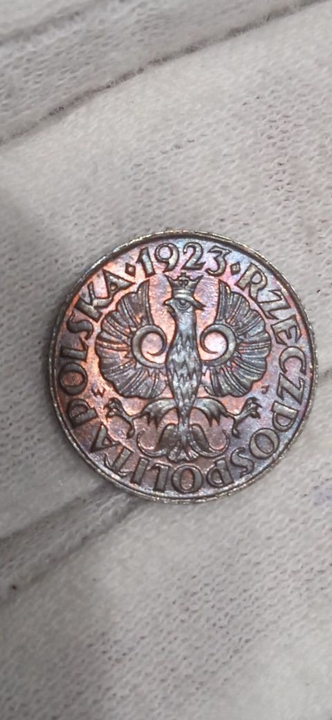 2 RP 1 grosz 1930 rok, 1 gr 1923r, 1 gr 1925, 5 gr 1923