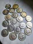 LOT monet USA Half Dollar Kennedy Srebro - zestaw 20 sztuk Ag!