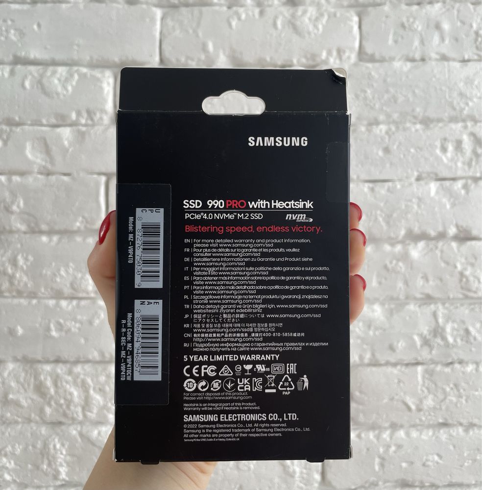 SSD накопичувач Samsung 990 PRO with Heatsink 4 TB