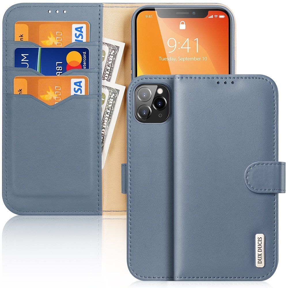 Etui Hivo Dux Ducis Skórzane Z Klapką Do Iphone 11 Pro Max Niebieski