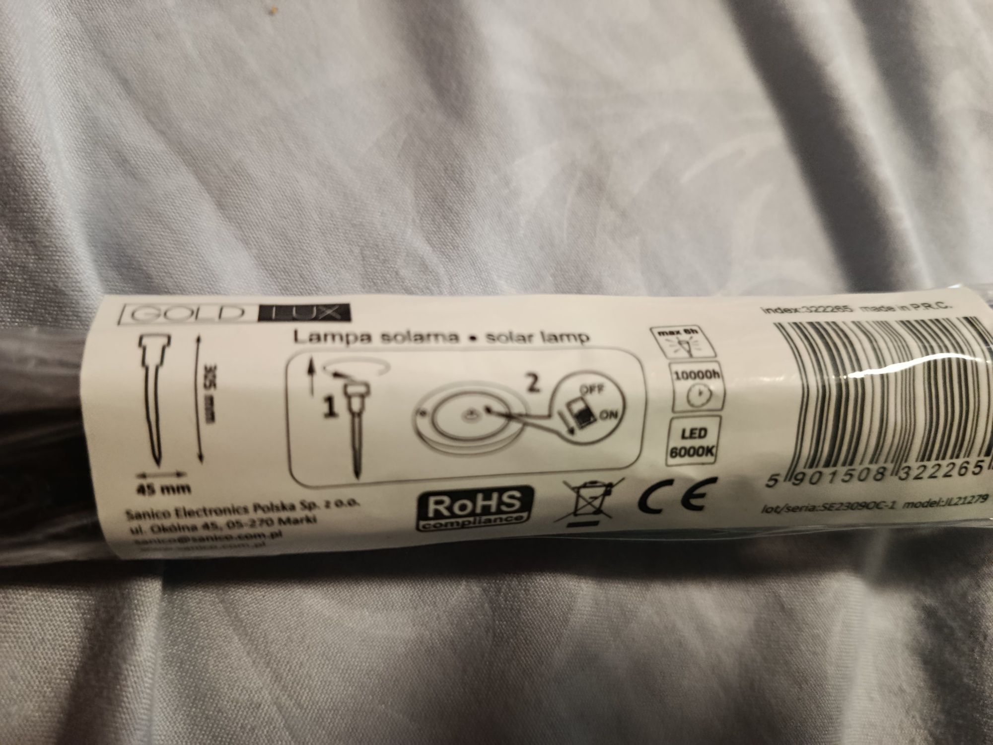 Lampa solarna nowa