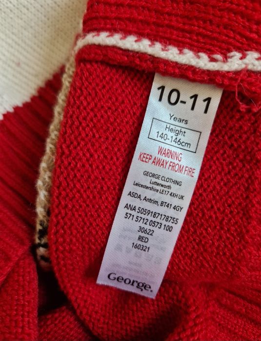 Новорічний Різдвяний светр George Джордж 10-11 р світшот батнік кофта