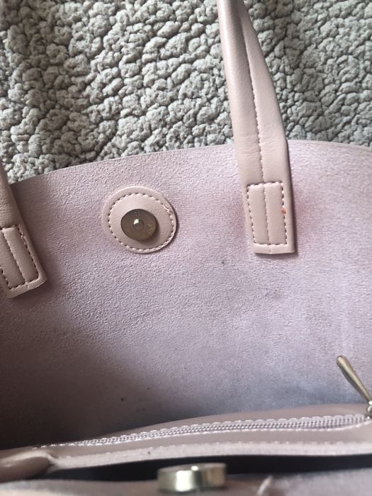 Сумка-шопер пудрова MINISO + подарунок гаманець з кошеня