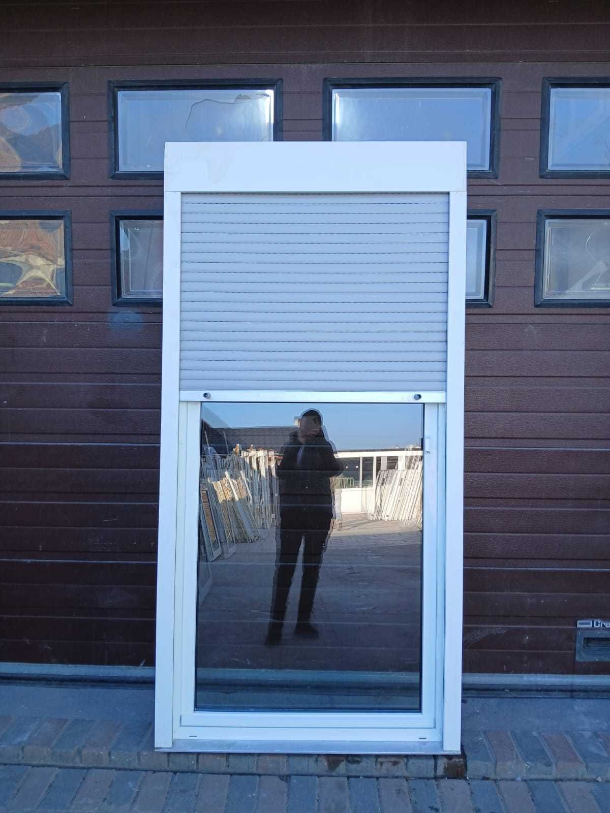 Okno balkonowe 109x219 drzwi okna pcv z roletą zewnętrzną DOWÓZ KRAJ