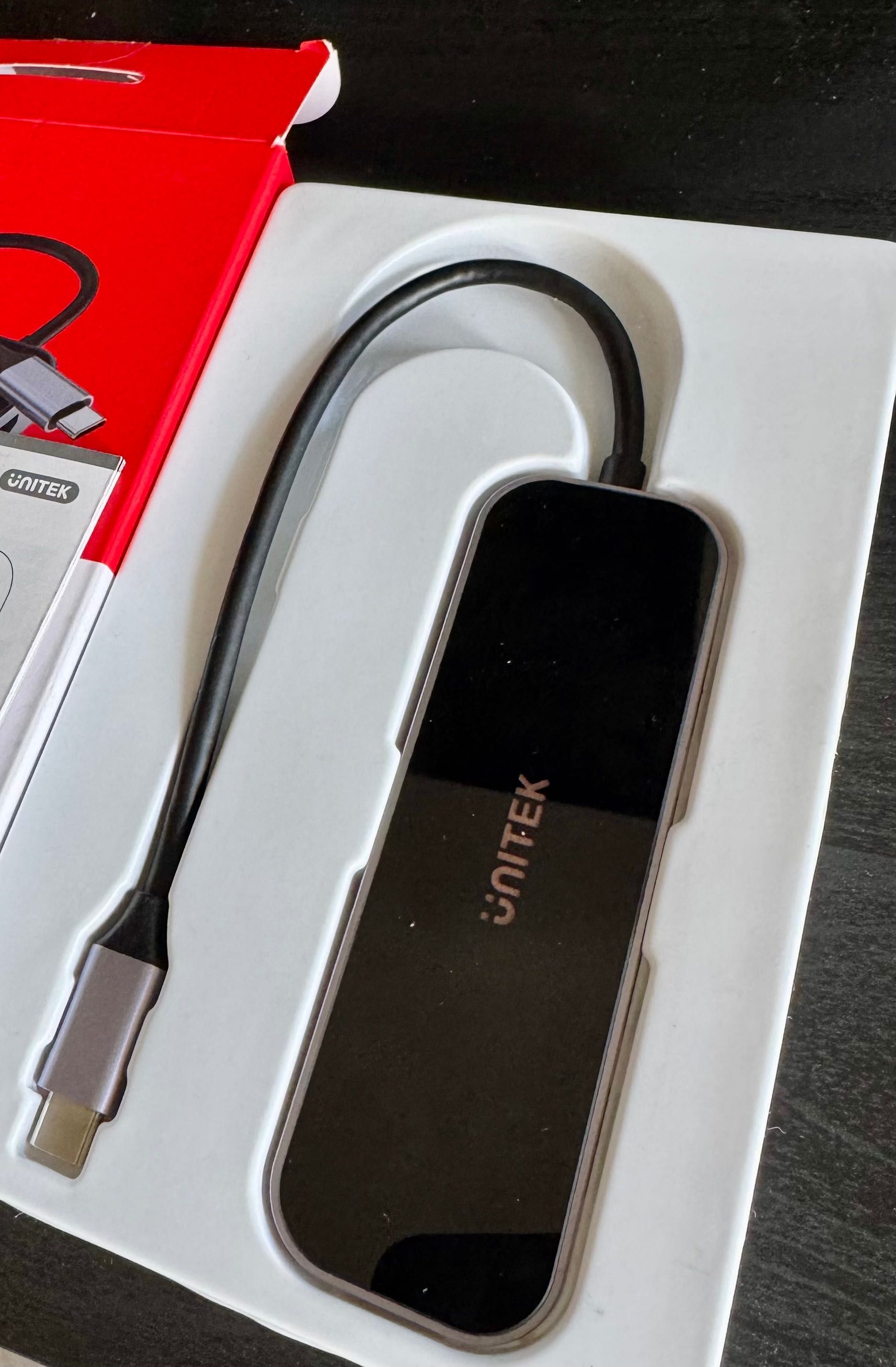 Hub Unitek H6 Gloss PD100W USB-C->3xUSB-A 3.0/HDMI 4K ULTRA HD/RJ45
