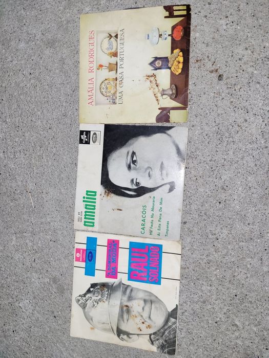 3 discos vinil Amália e Raul Solnado