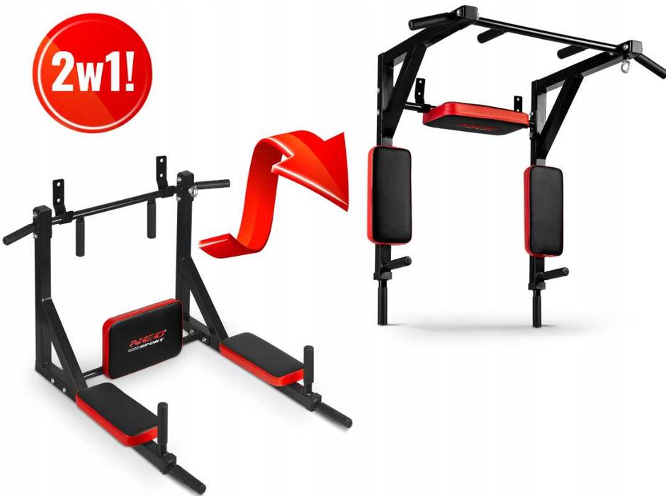 NOWY Drążek Poręcz Do Ćwiczeń Podciągania Brzucha Na Ścianę 2w1 OKAZJA