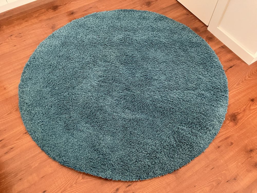 Tapete redondo azul petroleo 130cm