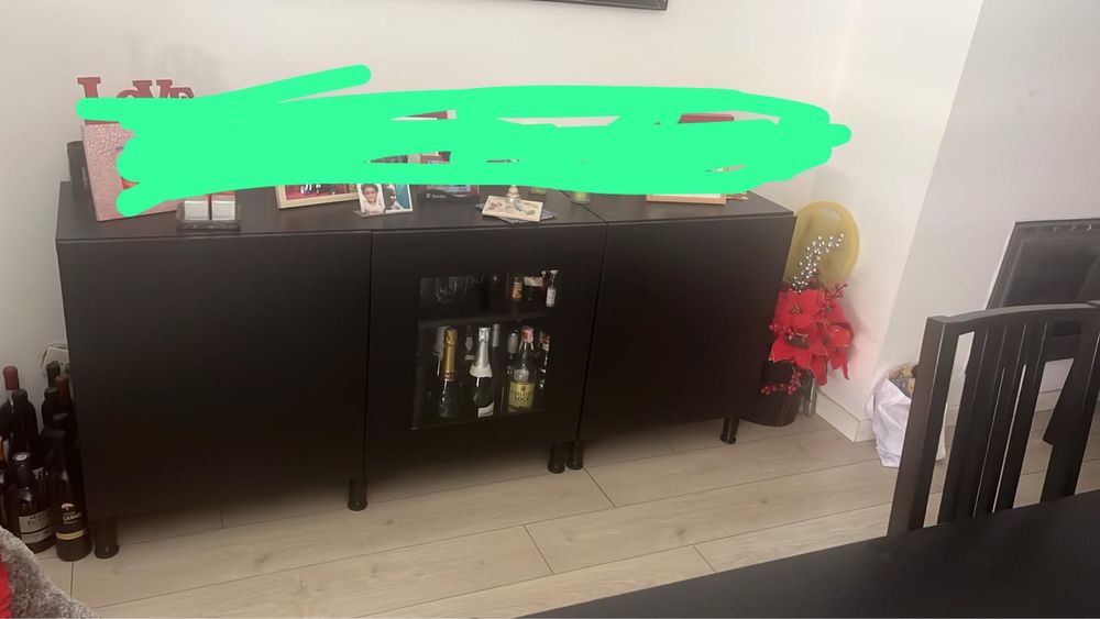 Conjunto de Aparador Mesa de Jantar com 4 cadeiras IKEA