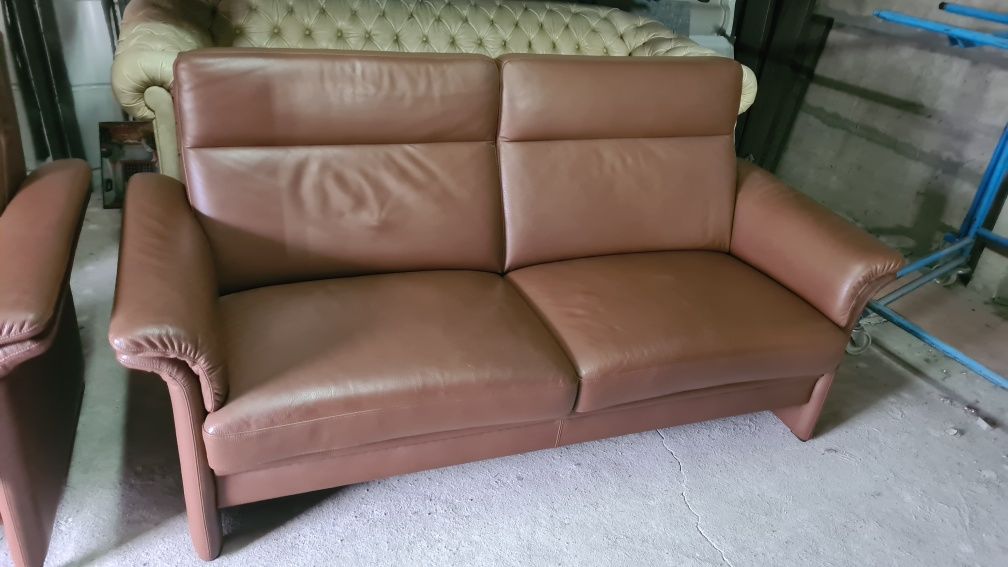 Wypoczynek Skórzany sofa Fotel Pufa Gepade