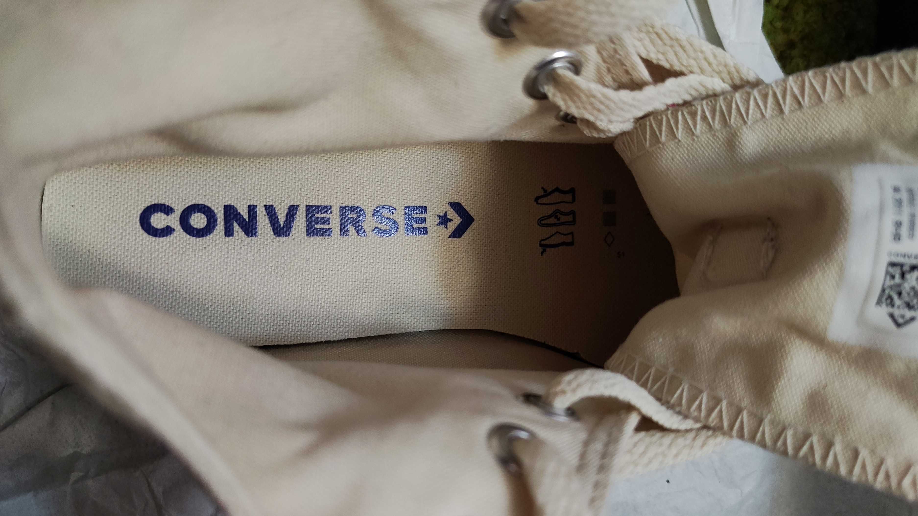 Оригінал Кеди Converse Ctas Hi 36 розмір, 22.5 см Світло-бежеві