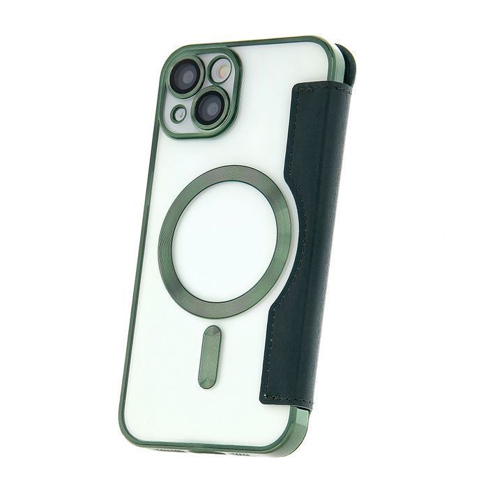 Etui Smart Chrome Mag Do Iphone 15 Pro 6,1" Zielony