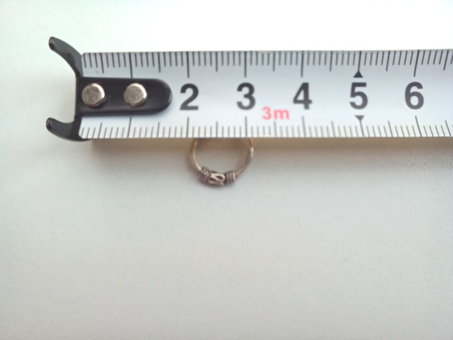 Brinco/argola de prata para piercing sem furo