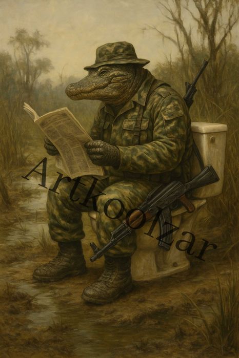 Obraz ,,Krokodyl w mundzurze"" Arkoolzar