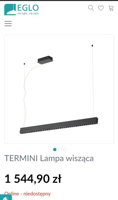 Lampa Termini black Eglo Stars led 3000k