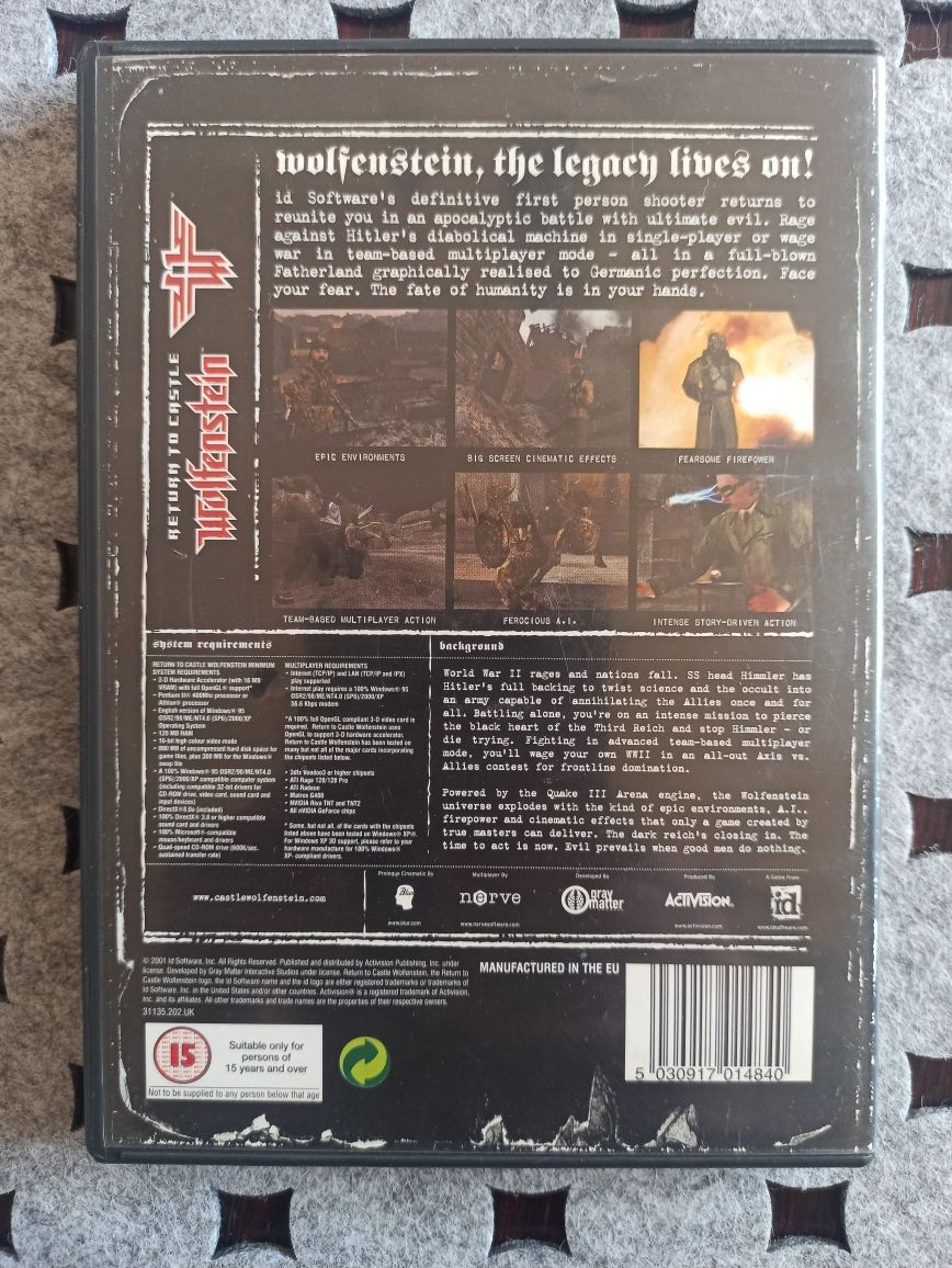 Gra Wofenstein, Return to the Castle, PC CD Rom