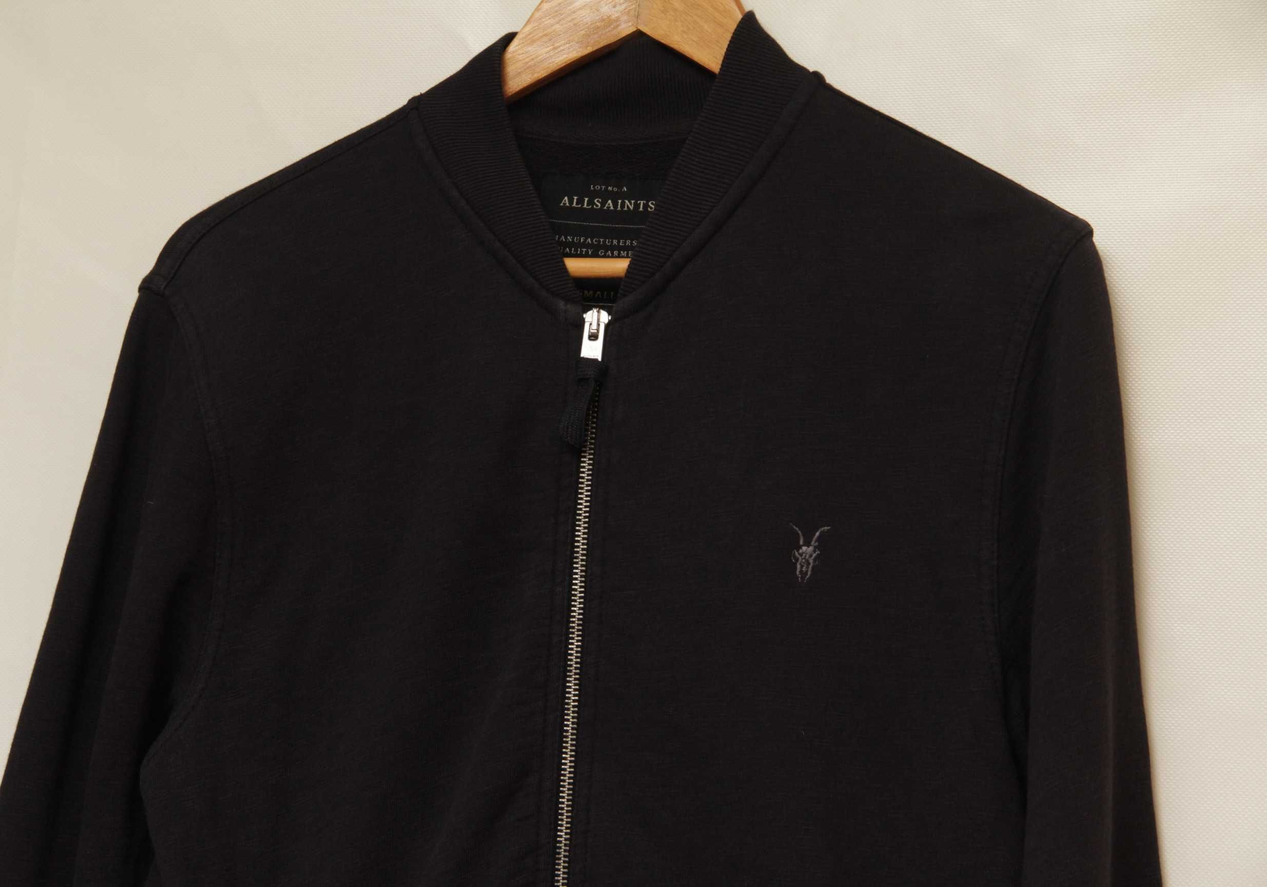 AllSaints рр S куртка бомбер из хлопка Garment Dyed