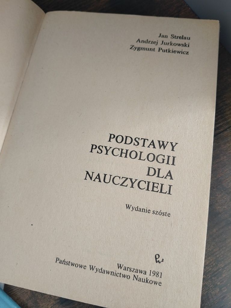 Podstawy psychologii dla nauczycieli Strelau Jurkowski Putkiewicz