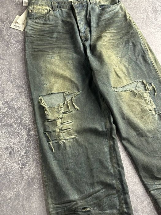 Distressed archive baggy jeans opium custom джинси голубі голубые M L
