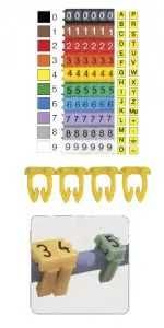 Маркування для кабелю 0,5х1,5 mm2 цифра (від 0 до 9) 400 шт/уп фото 2