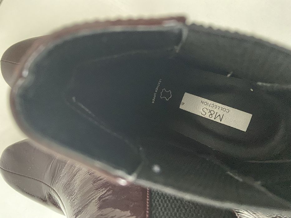 Ботильйони шкіряні M&S collection бордо