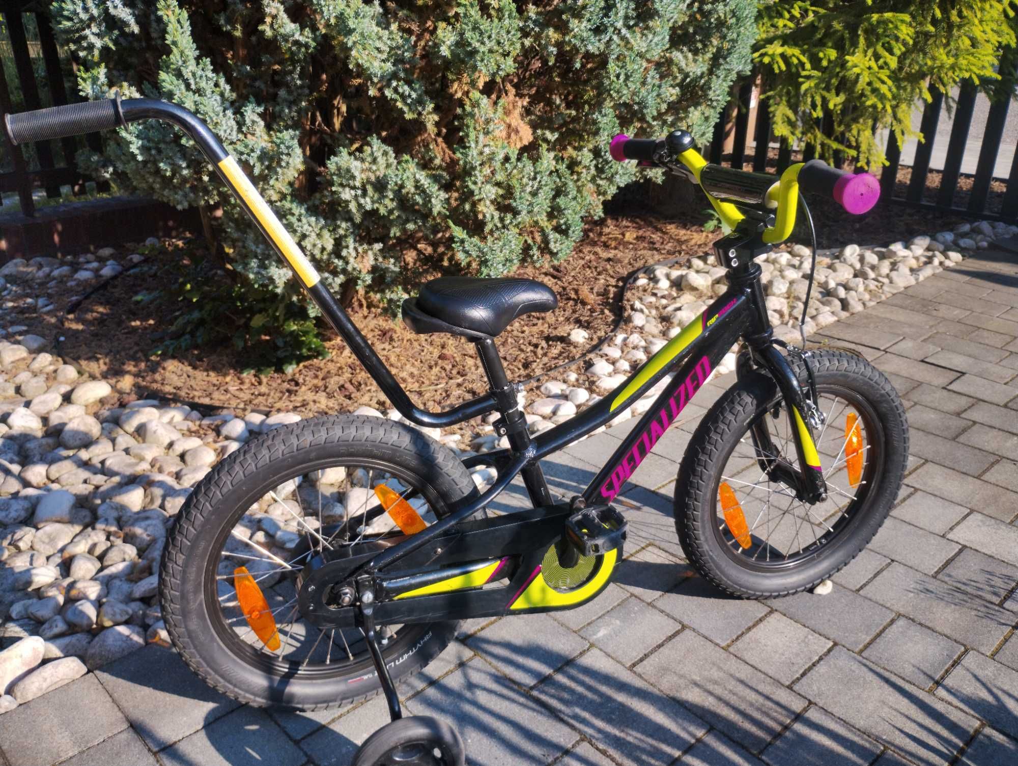 Rower dziecięcy 16 cali Specialized Riprock z kółkami i pchaczem