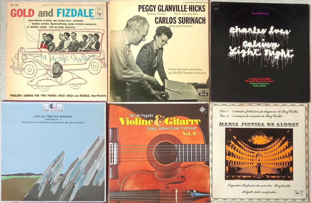 Discos de vinil de música clássica - preços entre 5 e 20 euros