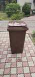 Kubeł, kosz, bio, 240l, brązowy, bioodpady, duży
